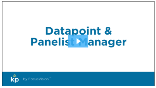 Datapoint & Panelist Manager